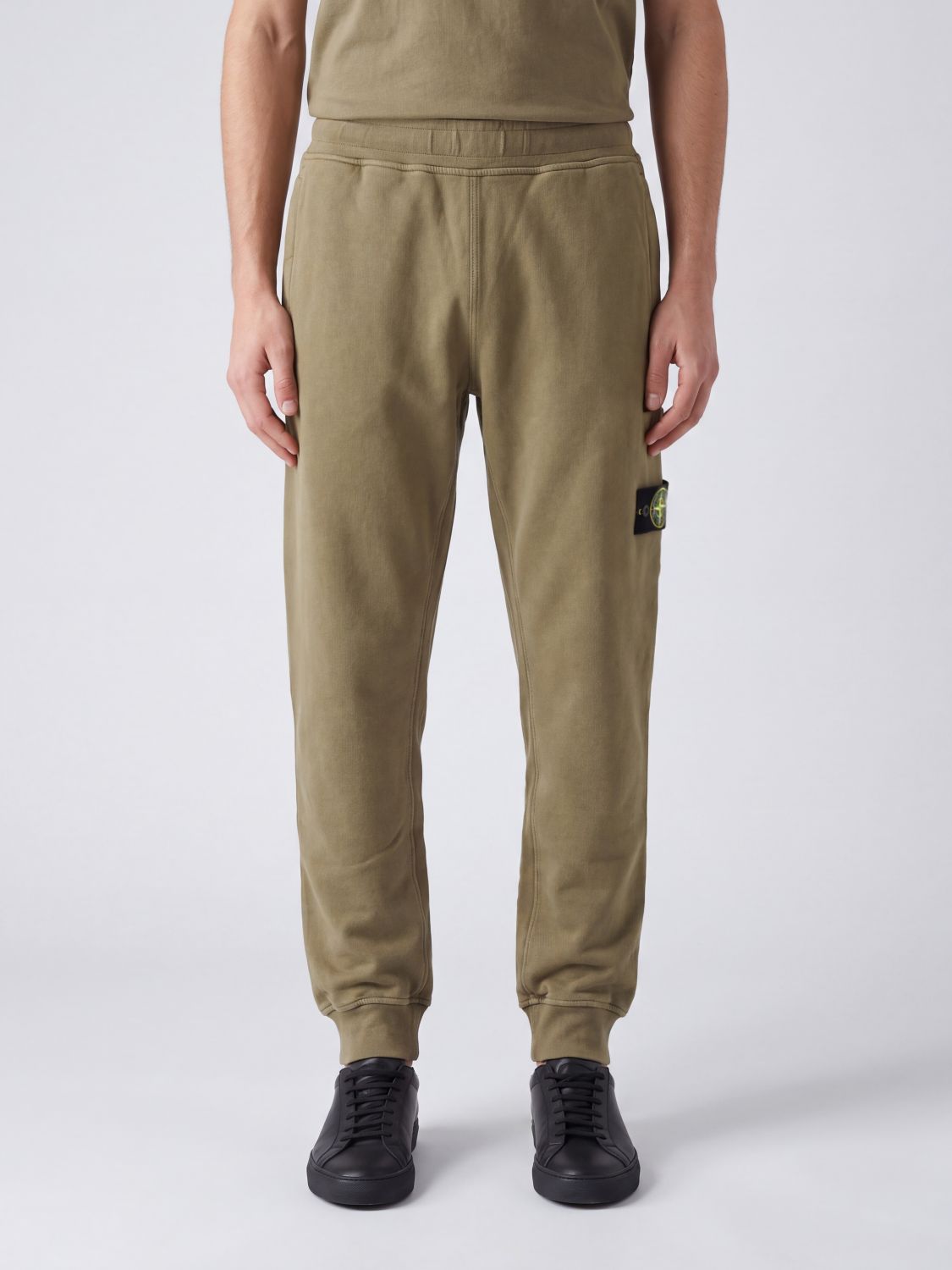 STONE ISLAND Pantaloni jogging in poliestere riciclato con logo Compass