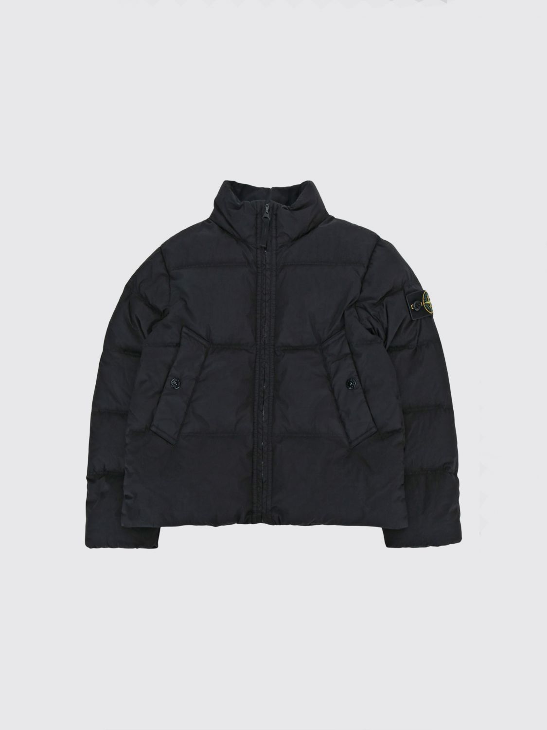STONE ISLAND JUNIOR Wasserabweisende Daunenjacke für Jungen aus recyceltem Polyester