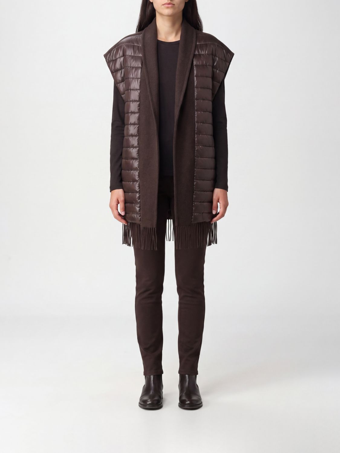 HERNO Waistcoat Woman color Brown