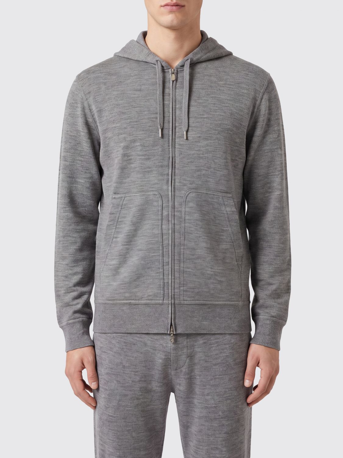 BRUNELLO CUCINELLI Kapuzenpullover von aus Kaschmir und Seide mit Reißverschluss