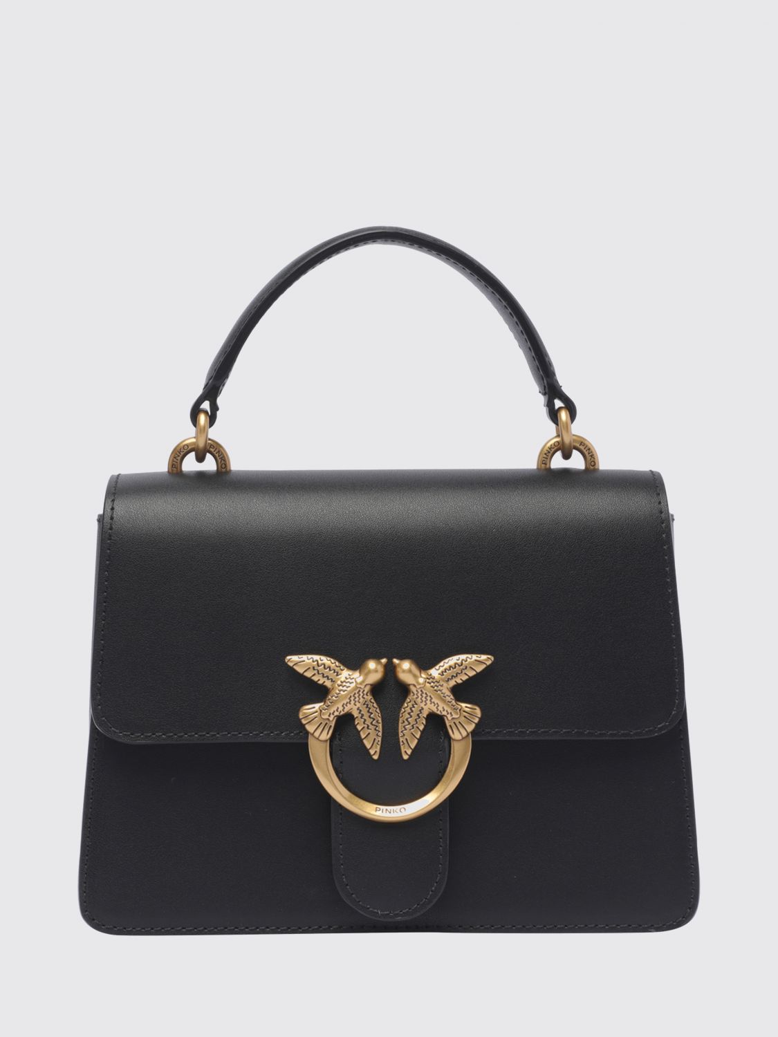 Pinko Mini Love Bag Monogram Calf Leather Handbag with Logo · OS