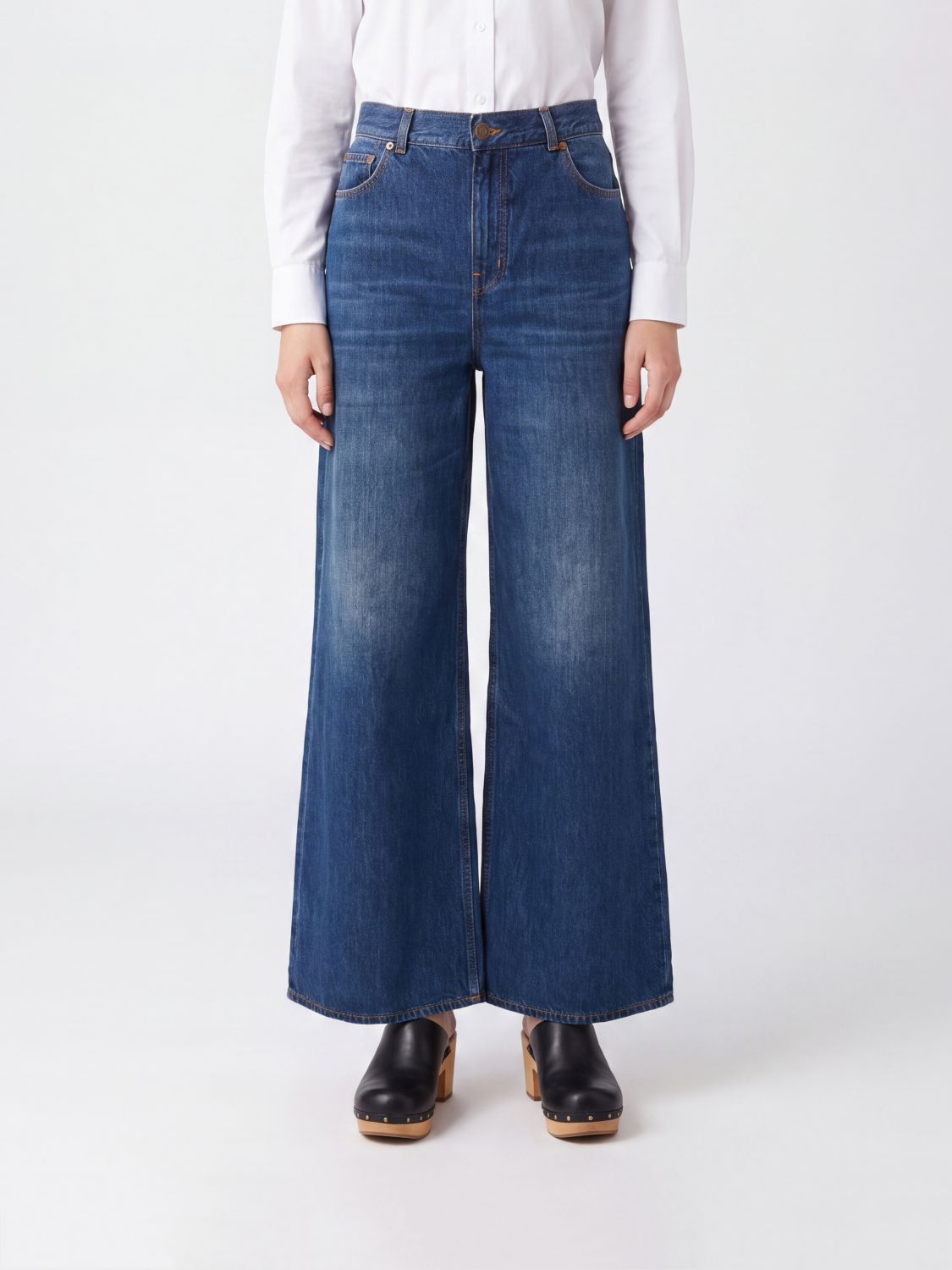 CHLOÉ Hoch taillierte Flare-Jeans aus Baumwolldenim im Five-Pocket-Design