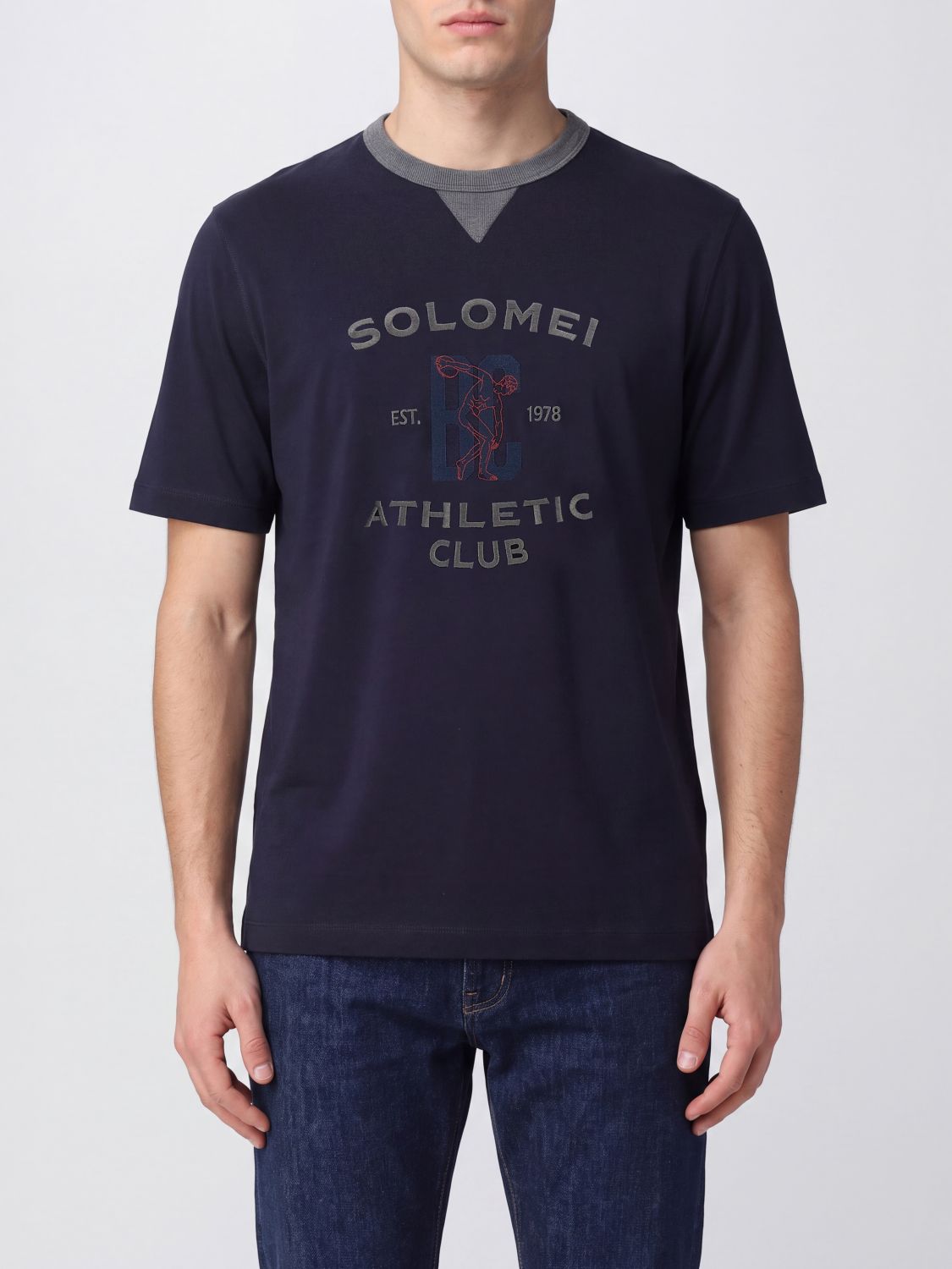 BRUNELLO CUCINELLI T-Shirt Men color Blue
