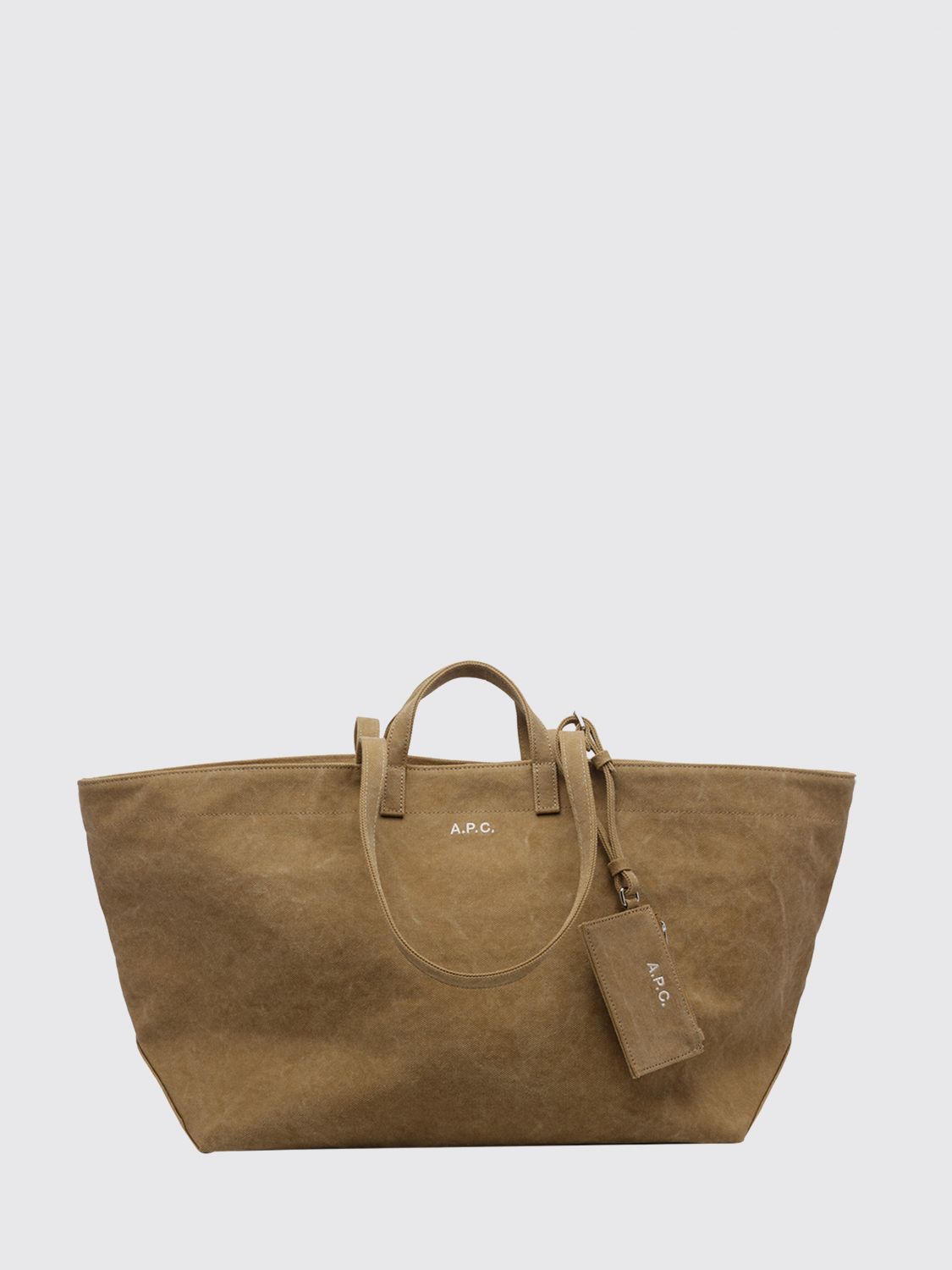 A. P.C. Le Drummer Large Cotton Canvas Tote Bag with Logo