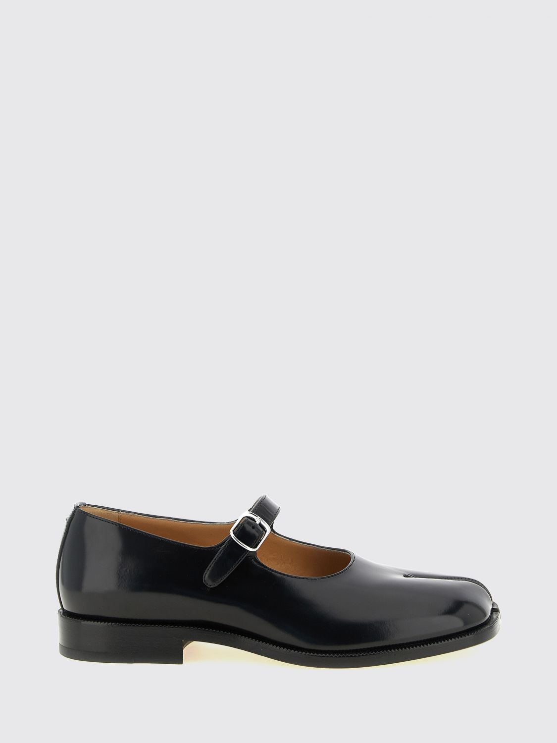 MAISON MARGIELA Tabi-Loafer aus gebürstetem Leder mit ikonischer geteilter Zehenpartie