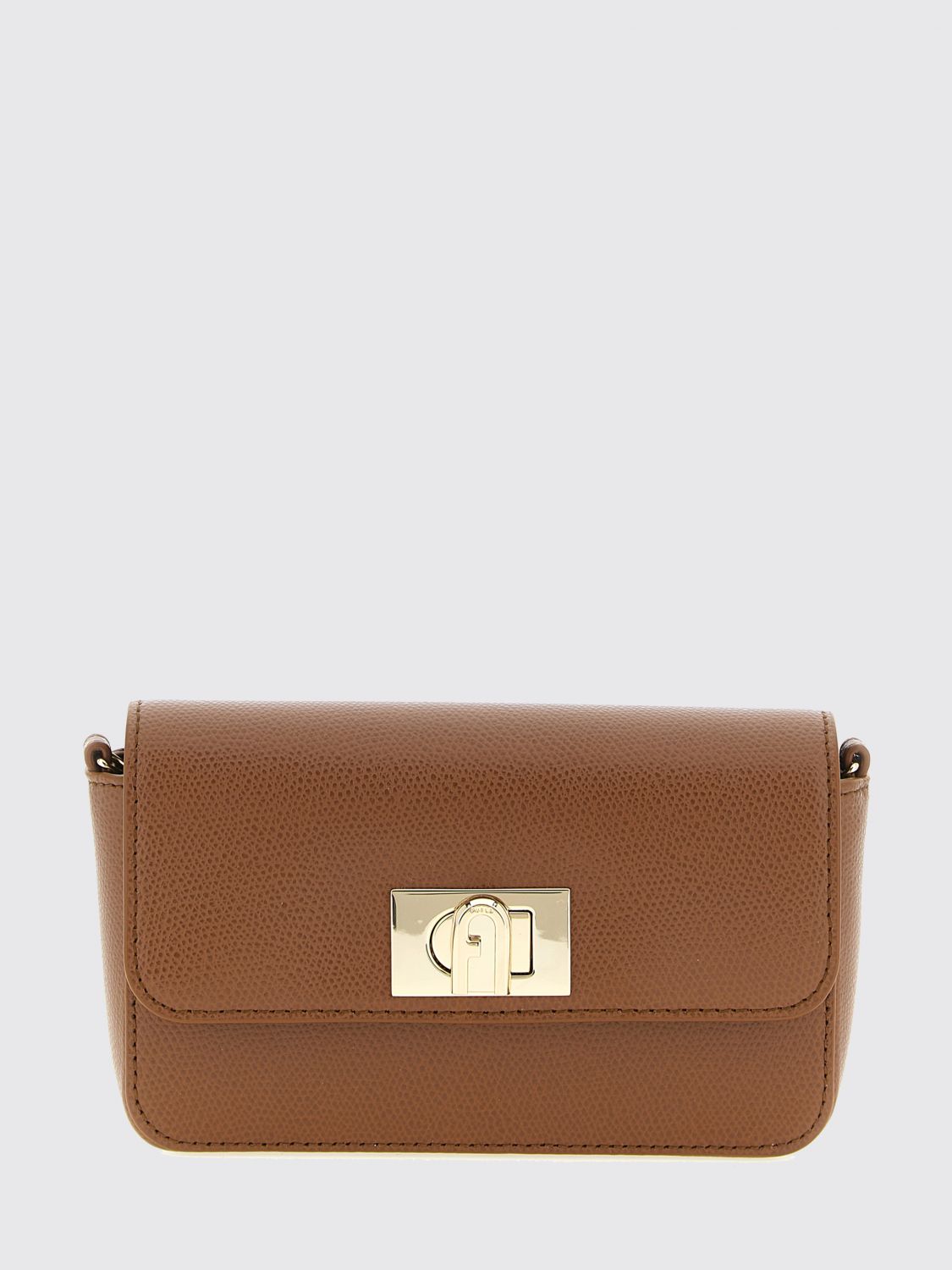 FURLA 1927 Mini Grained Leather Bag with Twist-Lock Closure