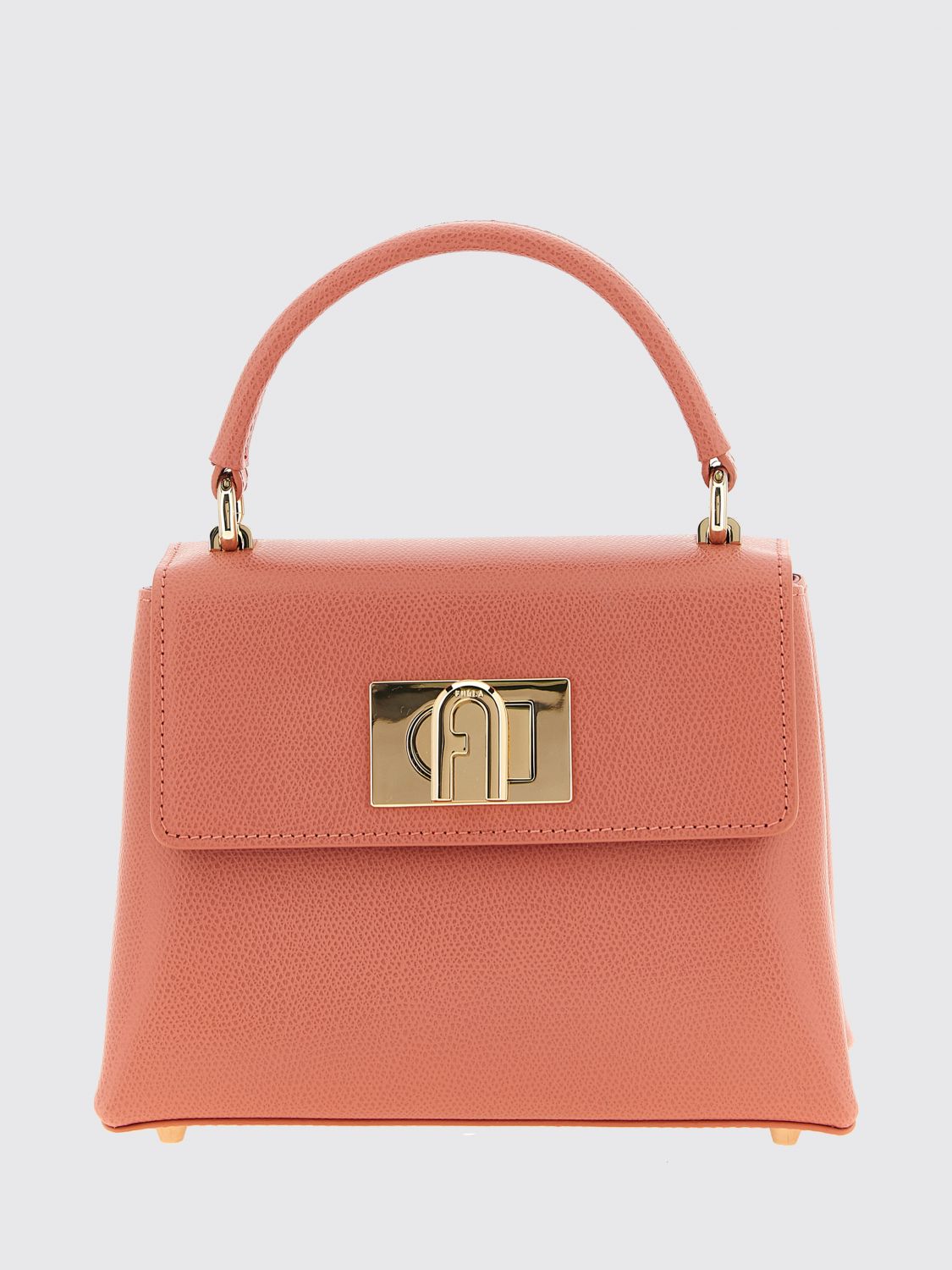 FURLA 1927 Mini Grained Leather Top Handle Bag with Removable Strap