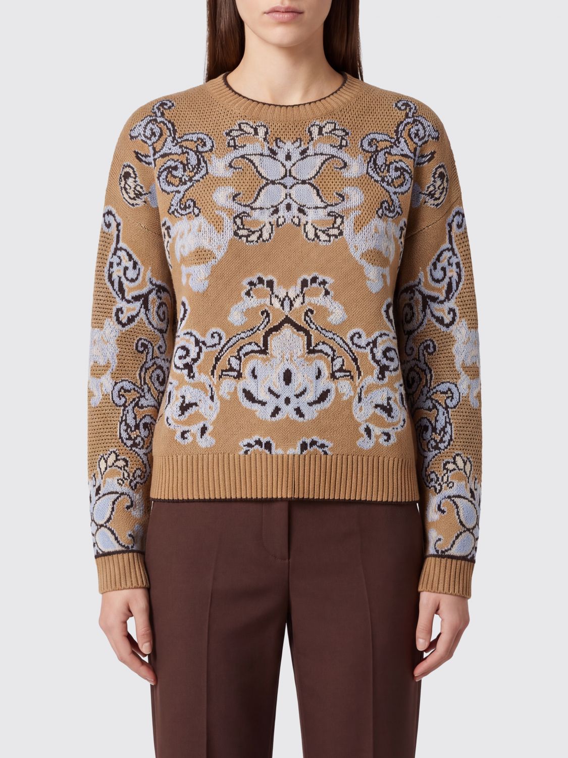 Twinset Liberty Floral Wool and Cashmere-Blend Jumper