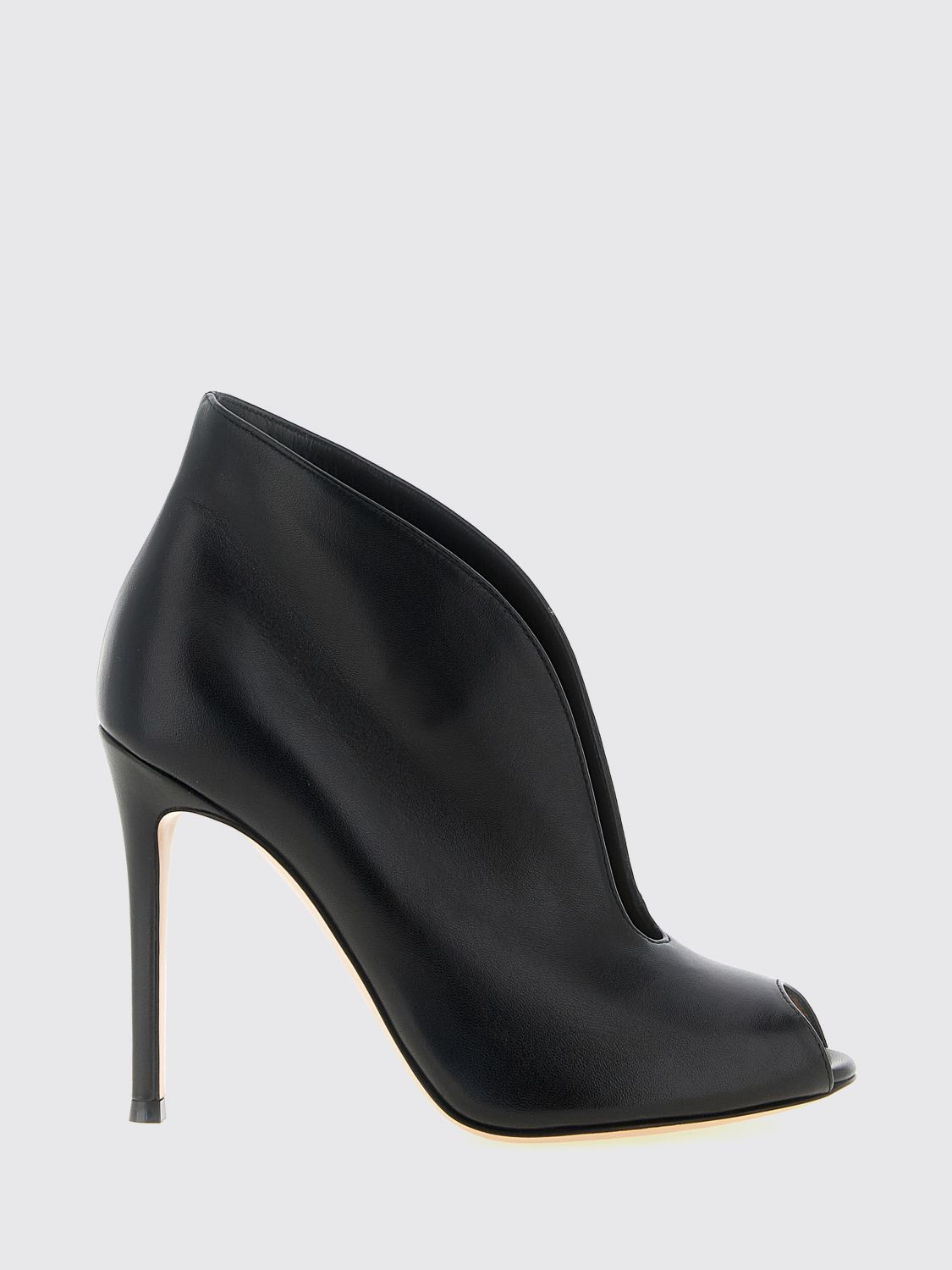 GIANVITO ROSSI Lambskin Leather Mule Sandals with High Stiletto Heel