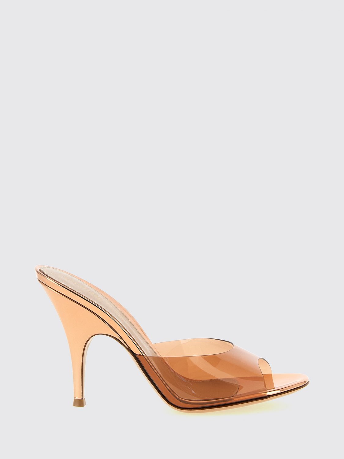 GIANVITO ROSSI Sofia PVC-Pantoletten mit hohem ausgestelltem Absatz