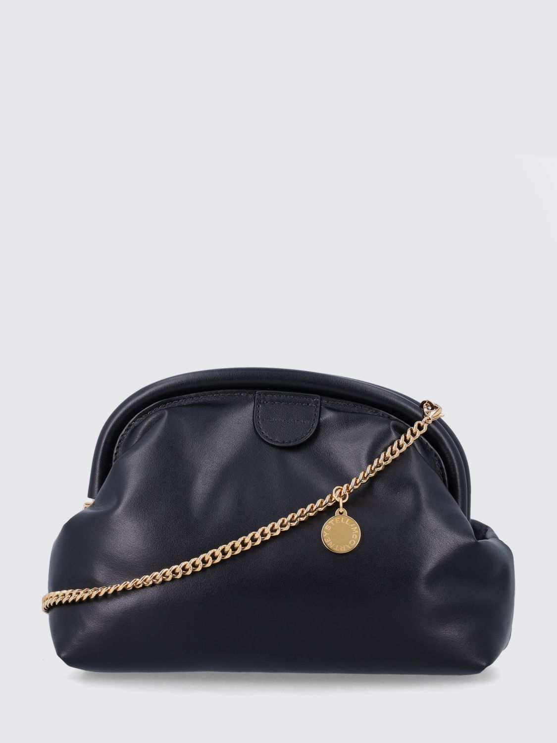 STELLA MCCARTNEY Falabella Faux Leather Hand Clutch with Chain Strap STELLA MCCARTNEY Falabella Faux Leather Hand Clutch with Chain Strap