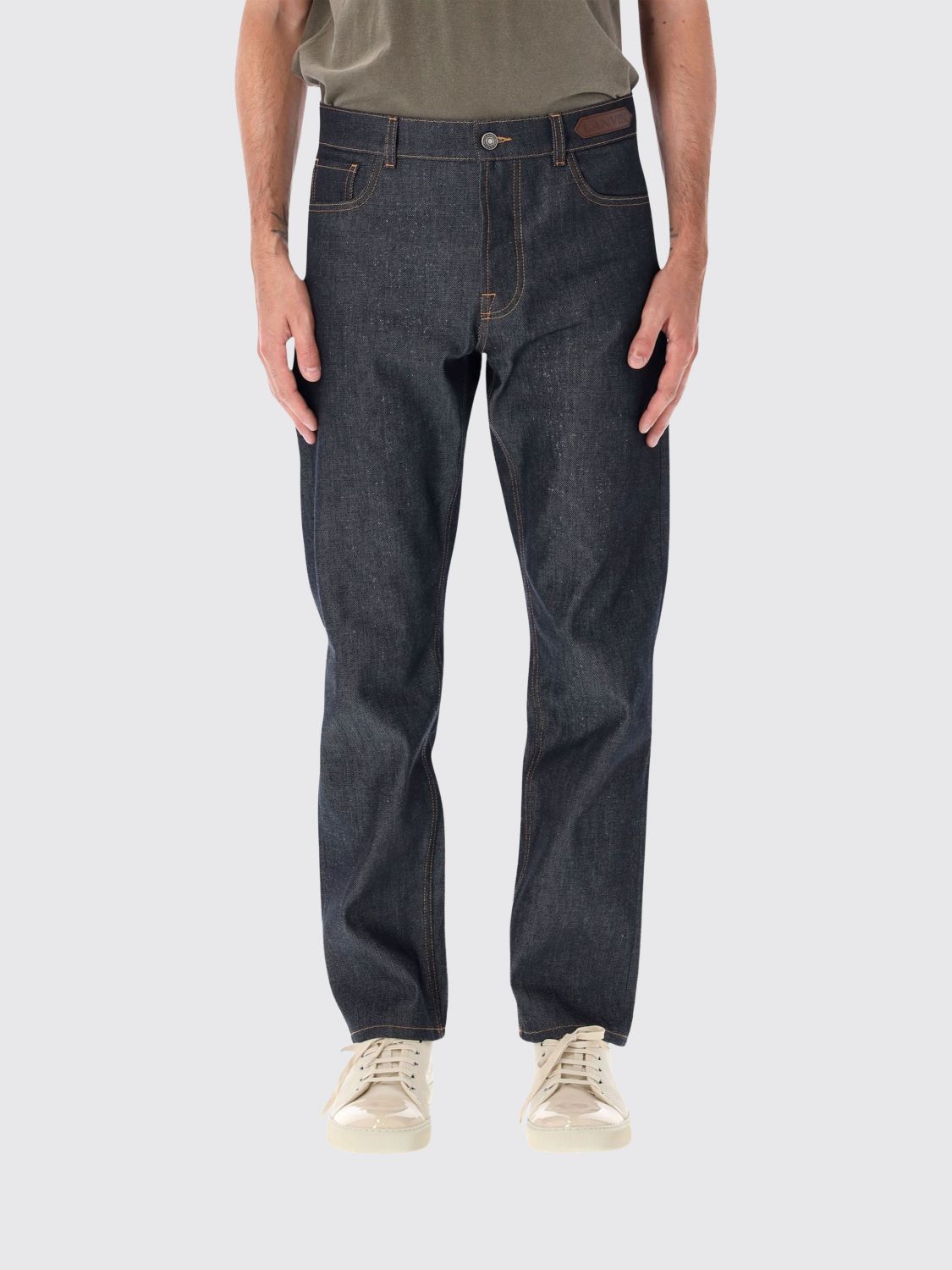 LANVIN Jeans Men color Blue