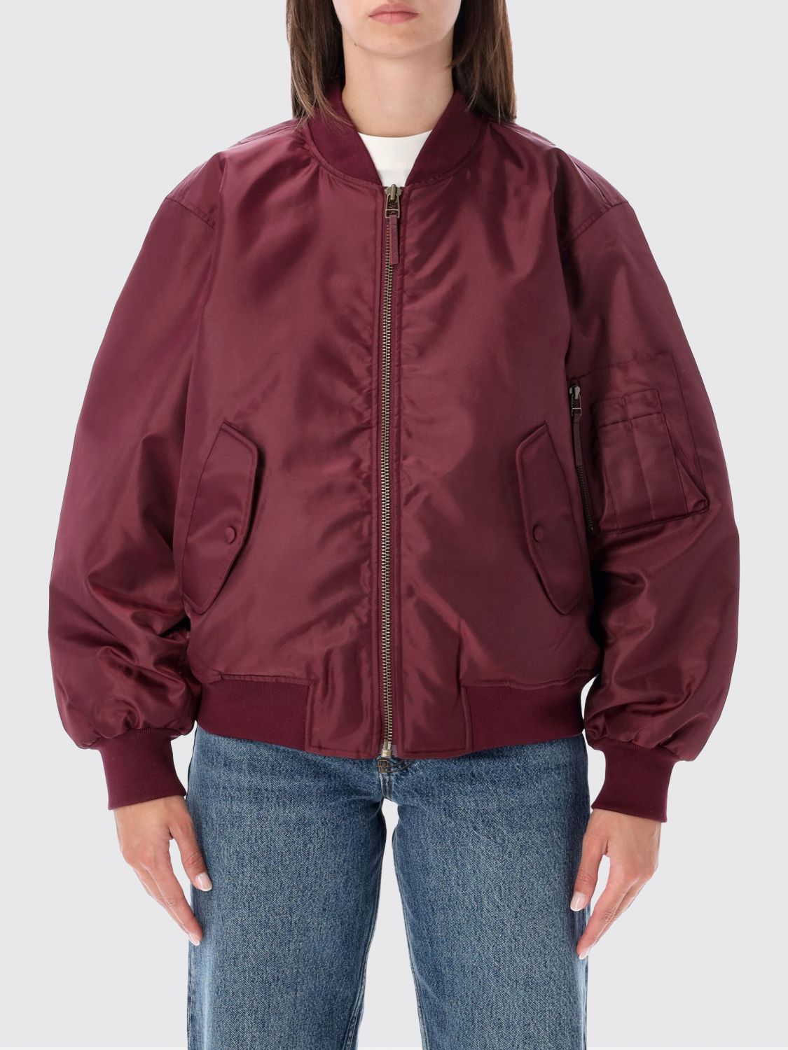 ANINE BING Coat Woman color Burgundy