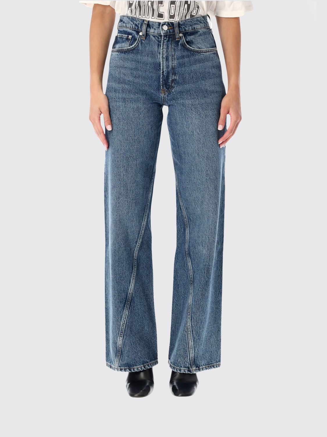 ANINE BING Jeans Woman color Blue