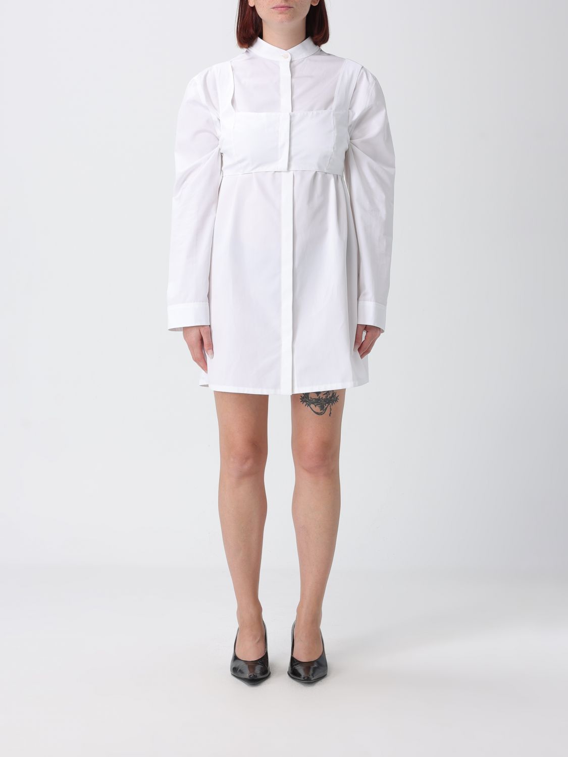 ALAÏA Dress Woman color White