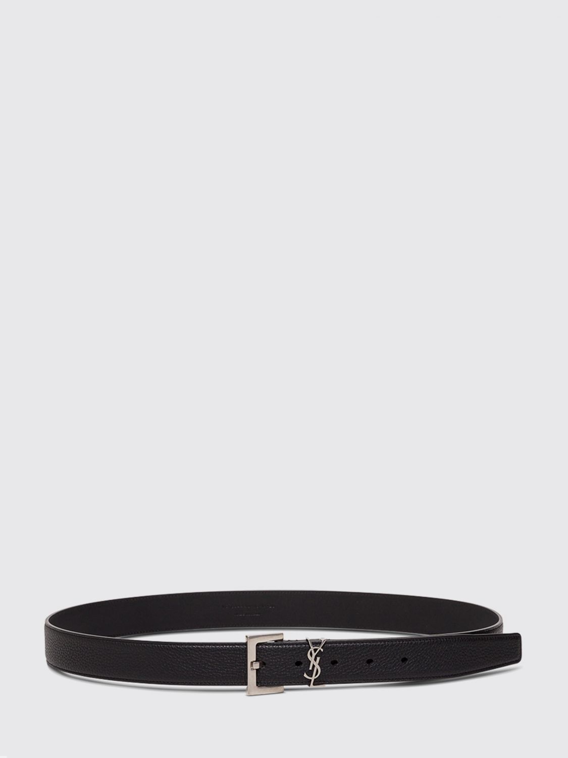 SAINT LAURENT Gürtel aus genarbtem Leder mit YSL-Monogramm