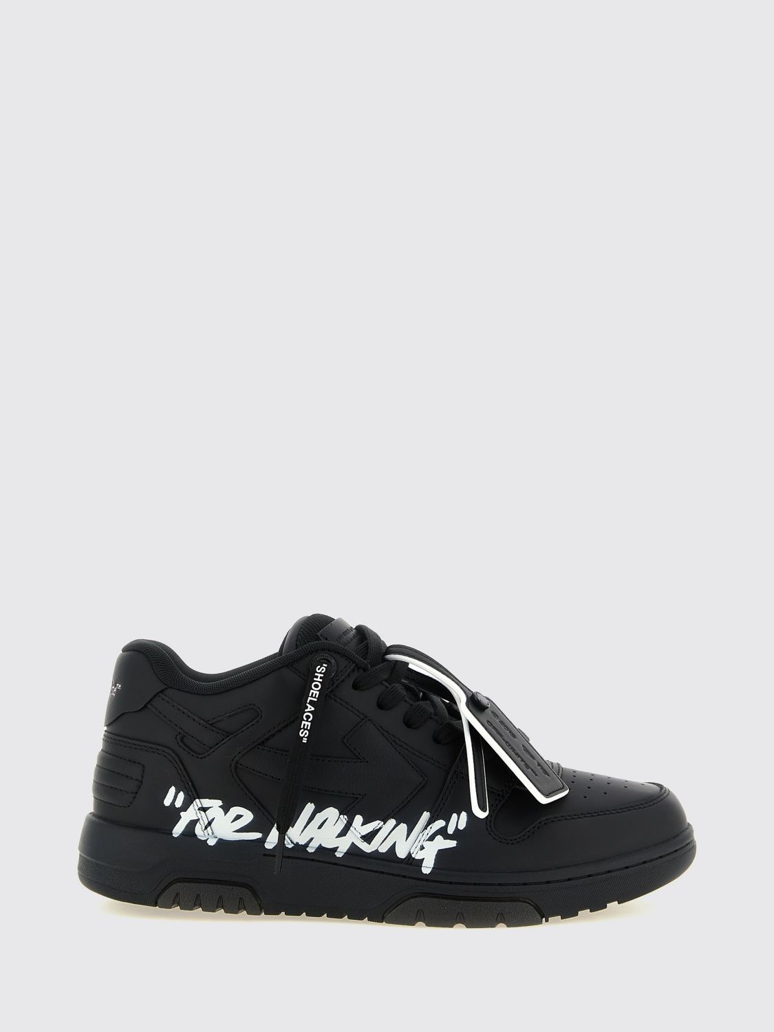 Off-White Men's Out Of Office "For Walking" Low-Top Leather Sneakers