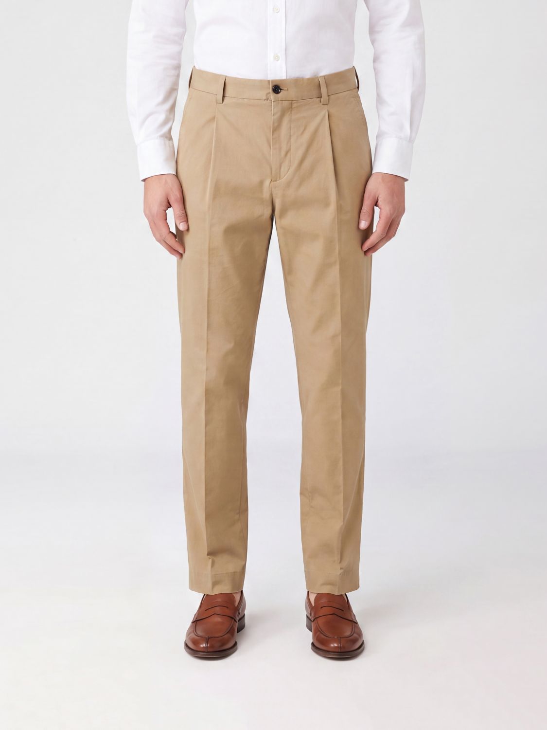 BARBOUR Bellamy Wide-Leg Stretch-Cotton Chino Trousers with Pleats
