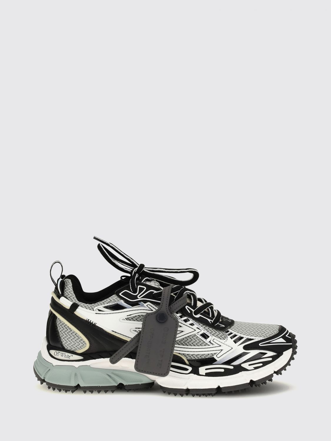 Off-White Sneakers low top Be Right Back in pelle e mesh con suola dentellata