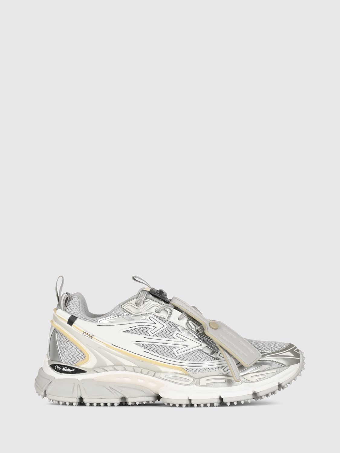 Off-White Be Right Back Low-Top Sneakers in Leather and Mesh with Notched Sole