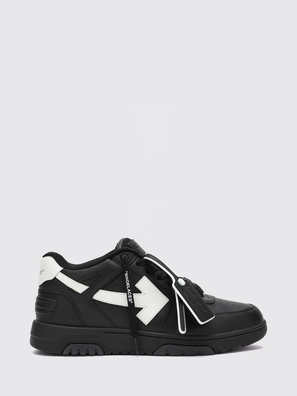 Off-White Out Of Office Low-Top-Sneakers aus Leder und Mesh mit perforierter Zehenkappe