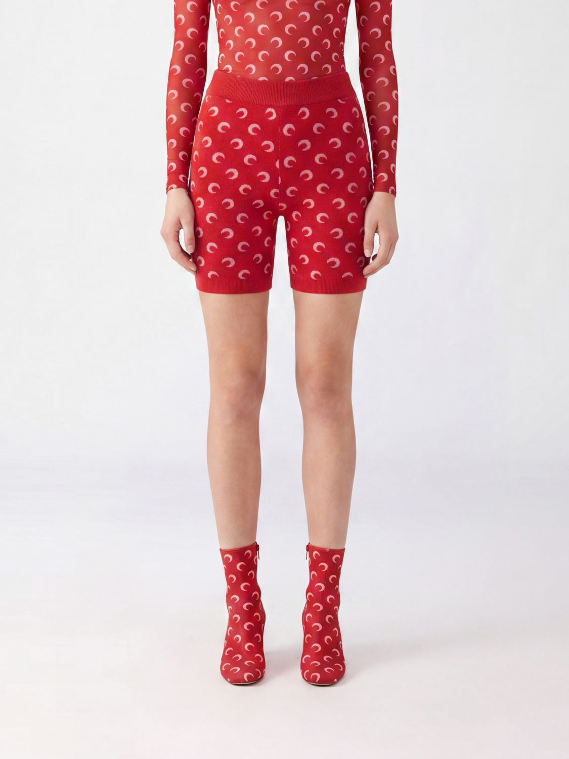 MARINE SERRE Shorts Woman color Red