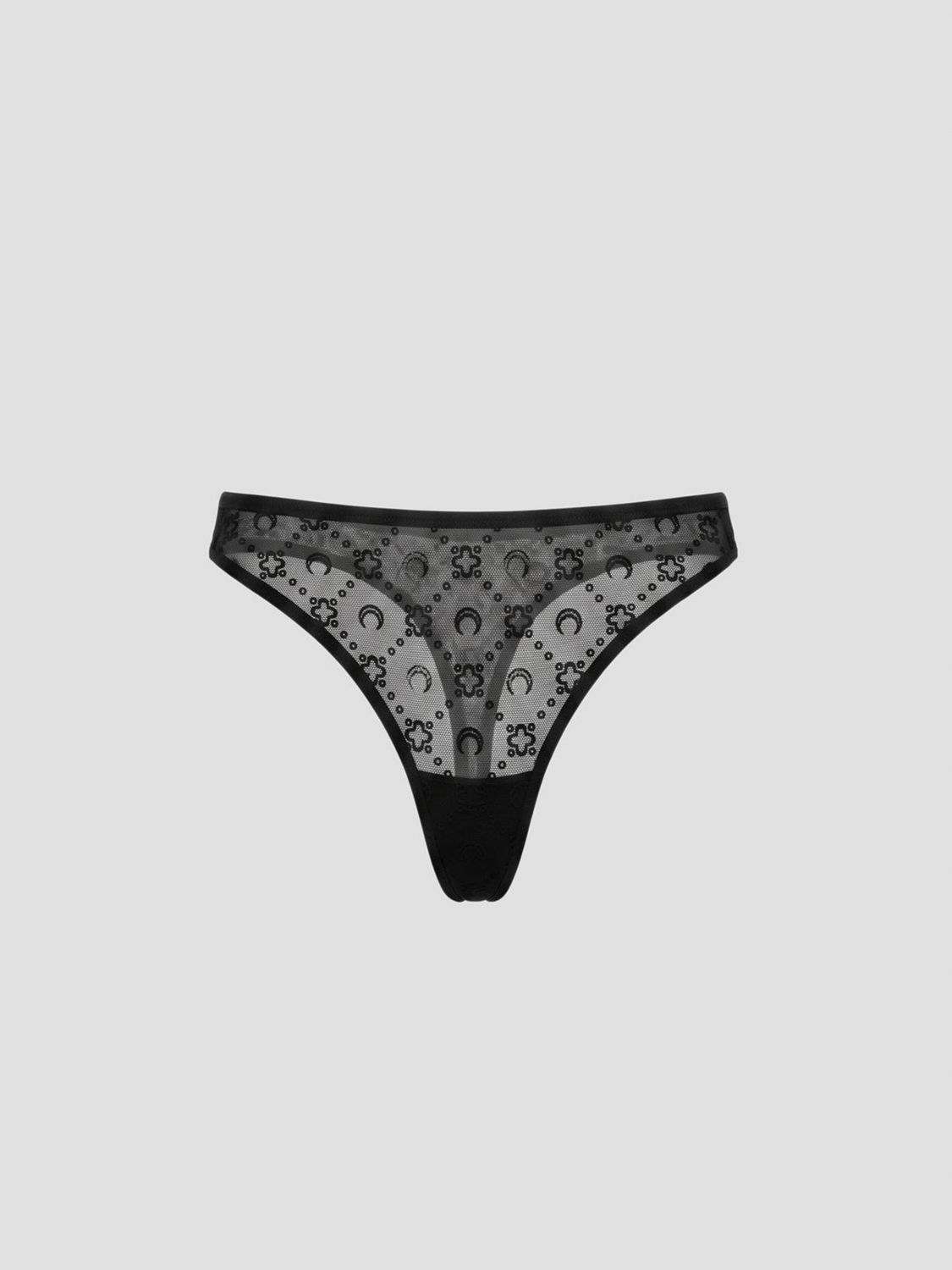Marine Serre Crescent Moon Monogram Sheer Tulle Briefs