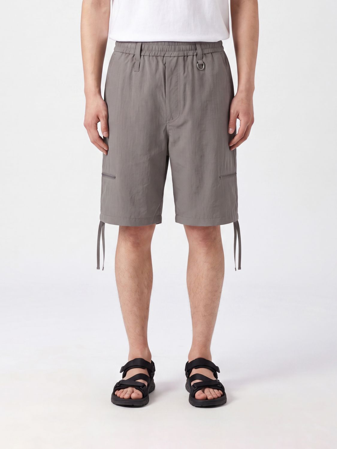 WOOYOUNGMI Knee-Length Utility Shorts in Technical Fabric with Zip Pockets