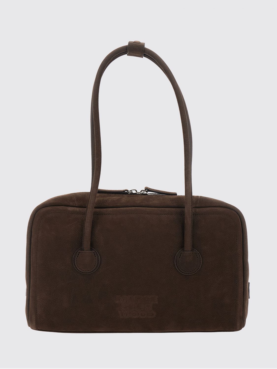 MARGE SHERWOOD Boston Cow Leather Shoulder Bag with Double Zip