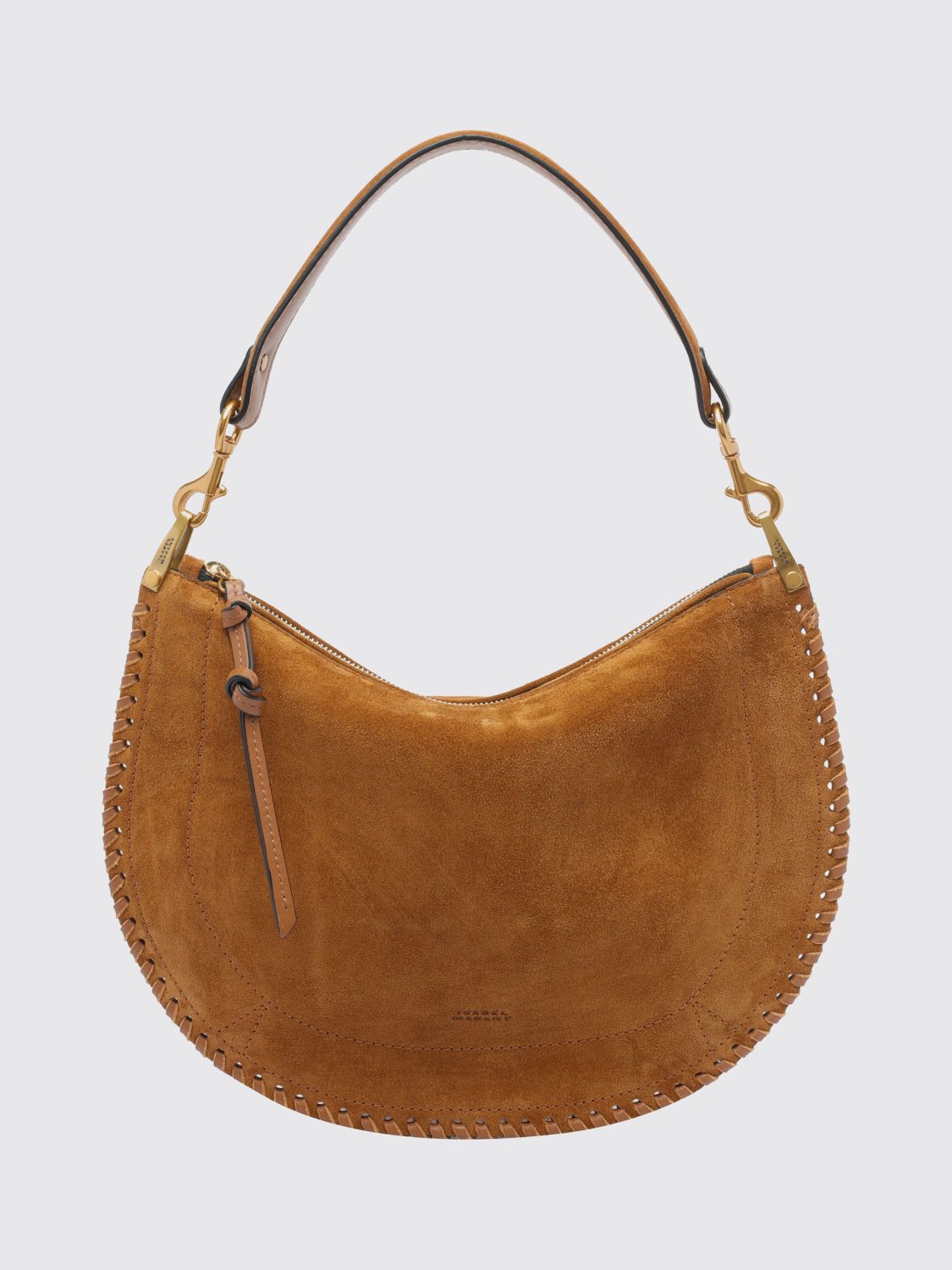 ISABEL MARANT Oskan Suede Shoulder Bag with Stud Detailing