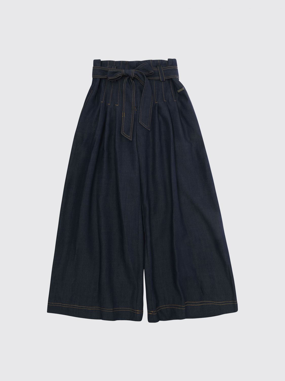 MONNALISA Culotte-Hose für Mädchen aus Baumwolle mit weitem Bein und Bindegürtel