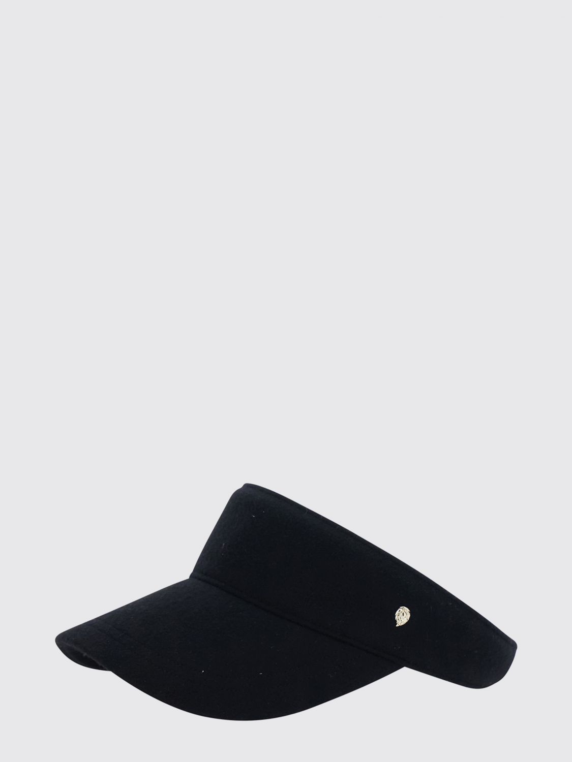 Helen Kaminski Wool Tennis Visor with Metallic Logo and Adjustable Strap