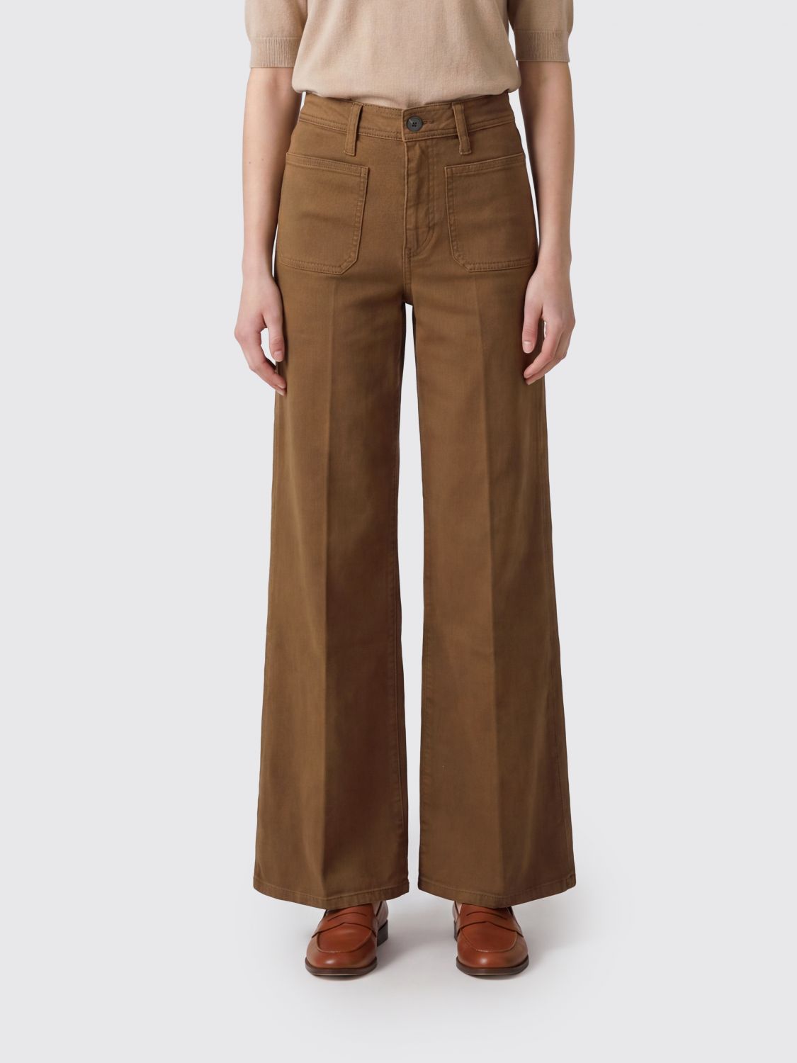 FRAME Jeans Woman color Brown