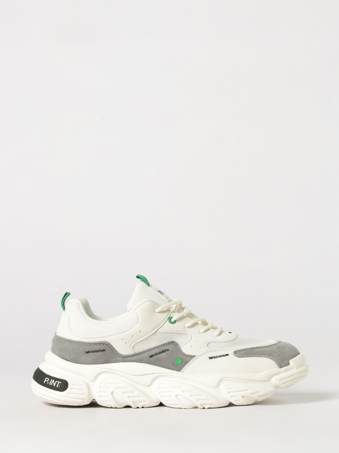 Point3 Big Bang Low-Top Leather and Mesh Sneakers with Chunky Sole