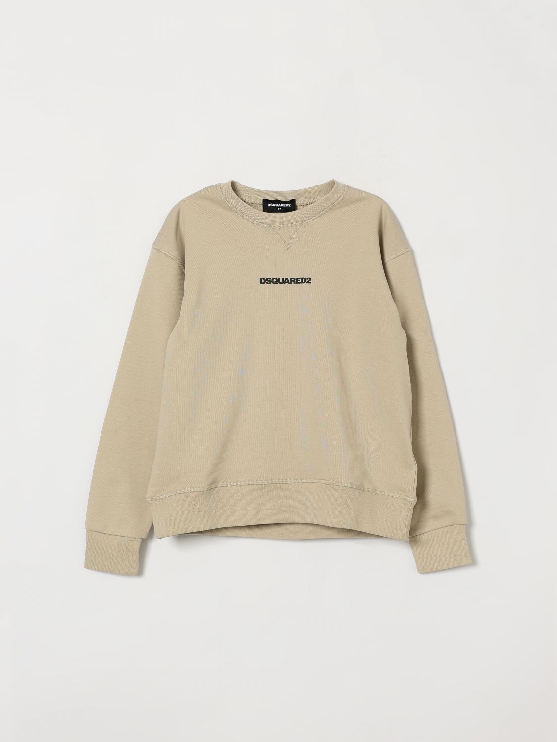 DSQUARED2 Felpa girocollo da bambino in cotone con logo a contrasto