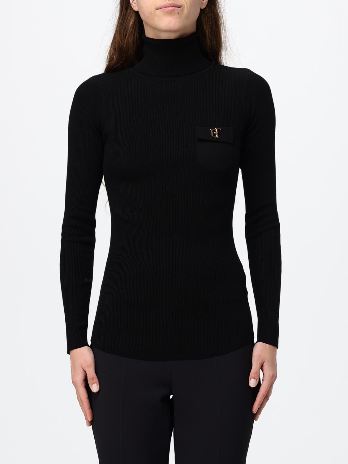 Elisabetta Franchi Slim Fit Viscose Jersey Turtleneck Jumper