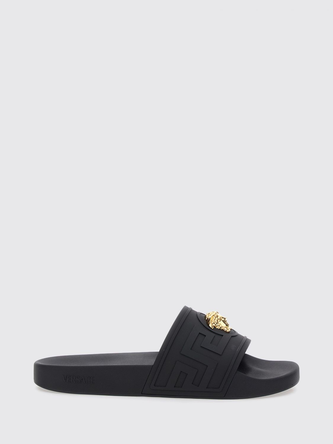 VERSACE La Medusa Gummi-Slides mit 3D-Logo