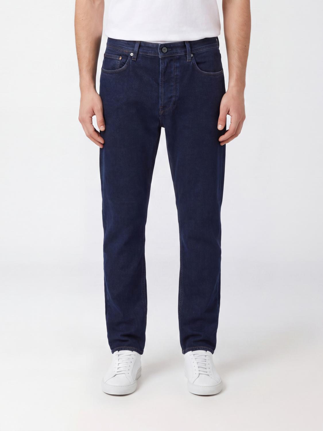 STONE ISLAND Fünf-Taschen-Skinny-Jeans aus blauem Baumwoll-Denim