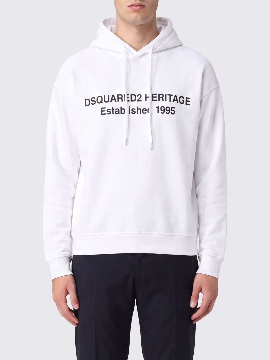DSQUARED2 Kapuzenpullover aus Baumwolle mit Kontrastlogo