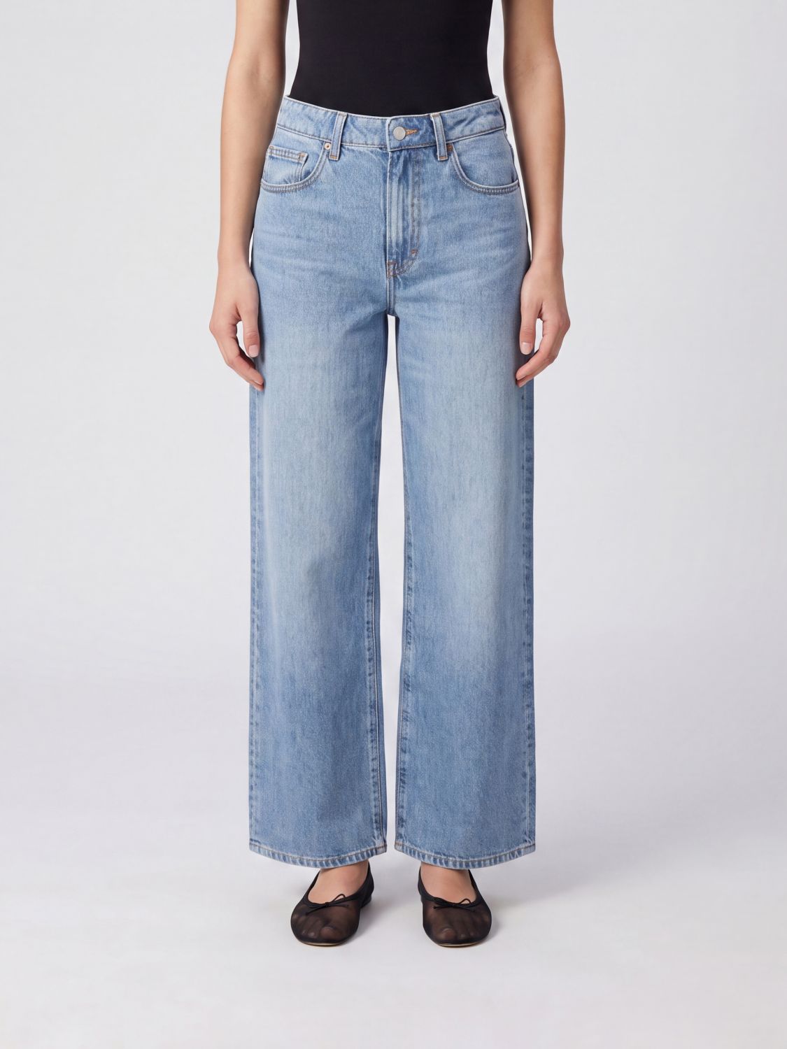 Jeanerica Belem High-Waisted Wide-Leg Jeans in Recycled Cotton Denim