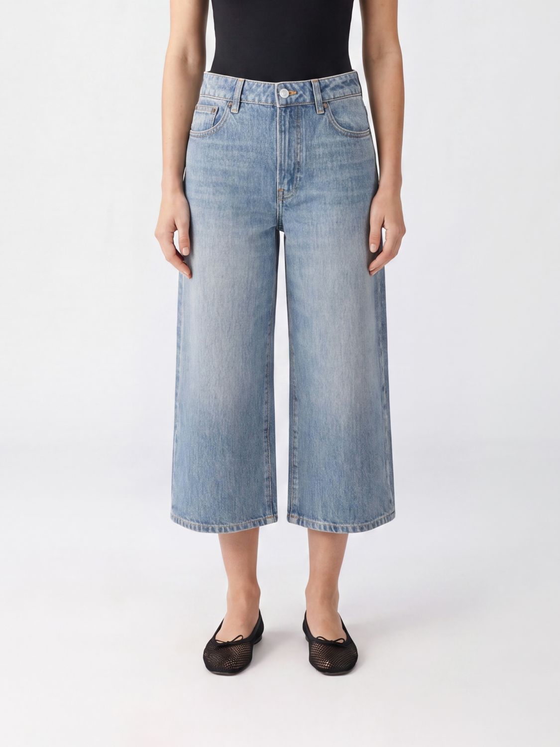 Jeanerica Shorts Woman Color Denim In Blue