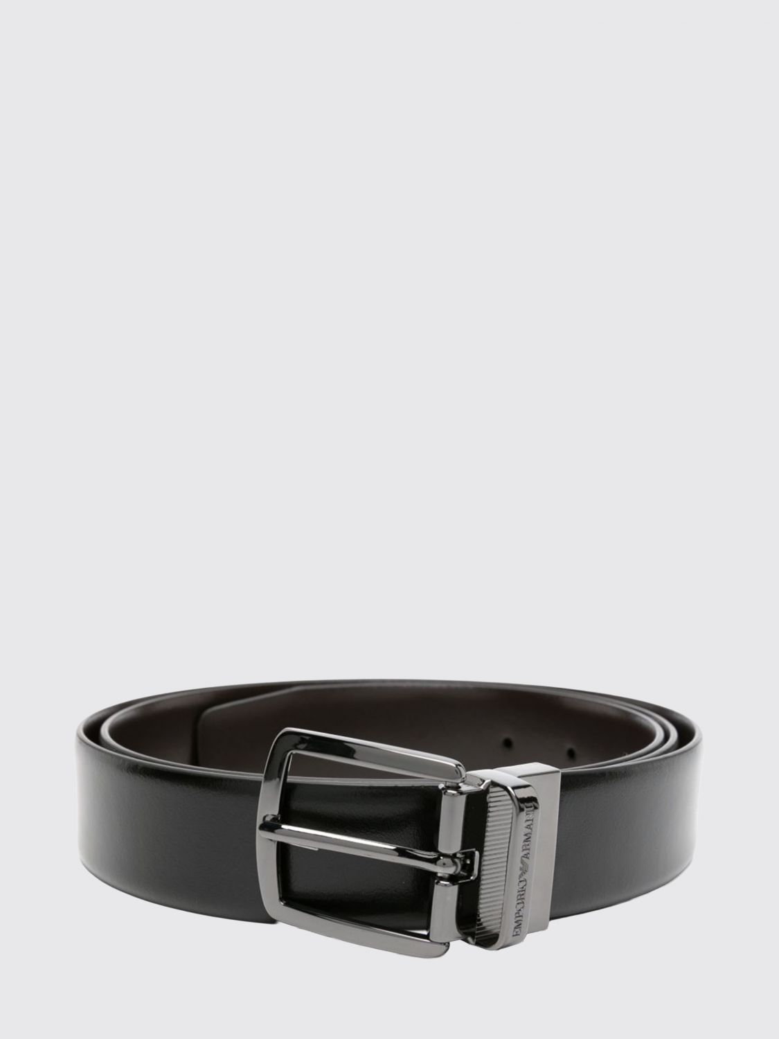 EMPORIO ARMANI Wendegürtel aus glattem Rindsleder mit geprägtem Logo