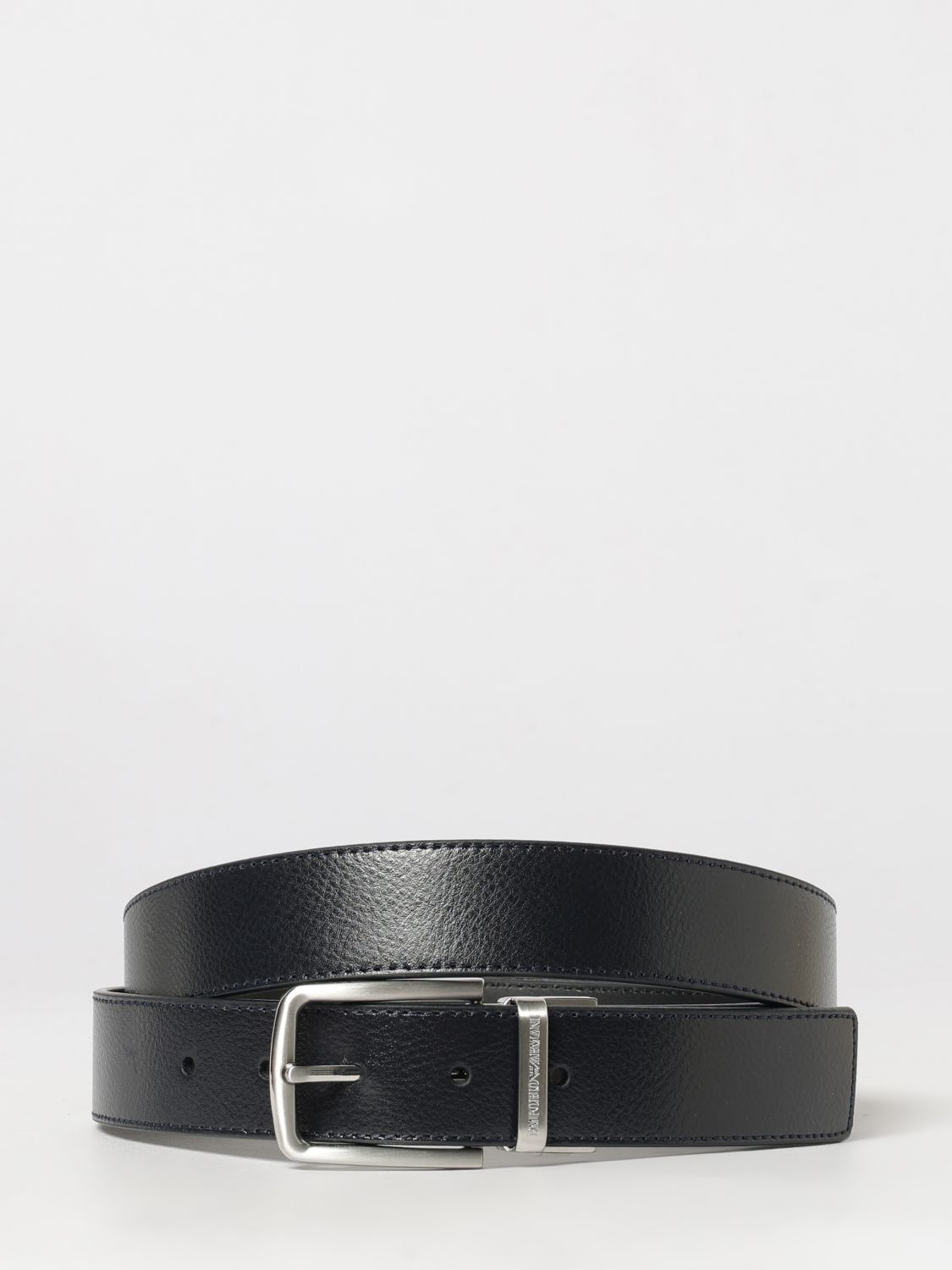 Emporio Armani Reversible and Adjustable Belt in Bovine Leather with Buckle · OS