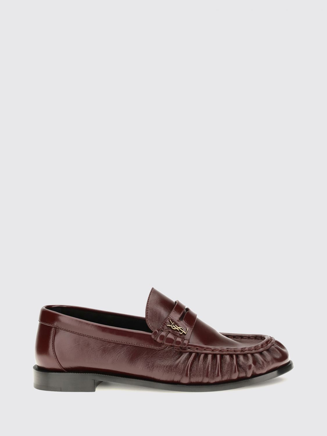 SAINT LAURENT Le Loafer Penny-Loafer aus Leder mit YSL-Monogramm