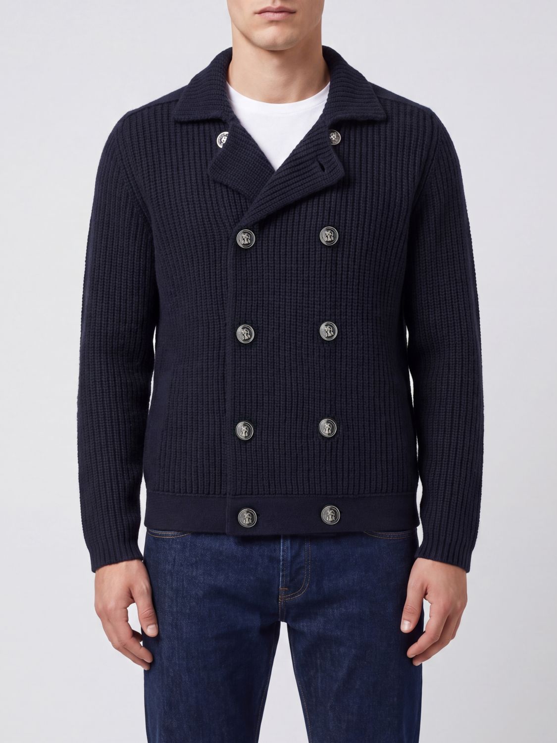BRUNELLO CUCINELLI Double-Breasted Cardigan in Pure Cashmere