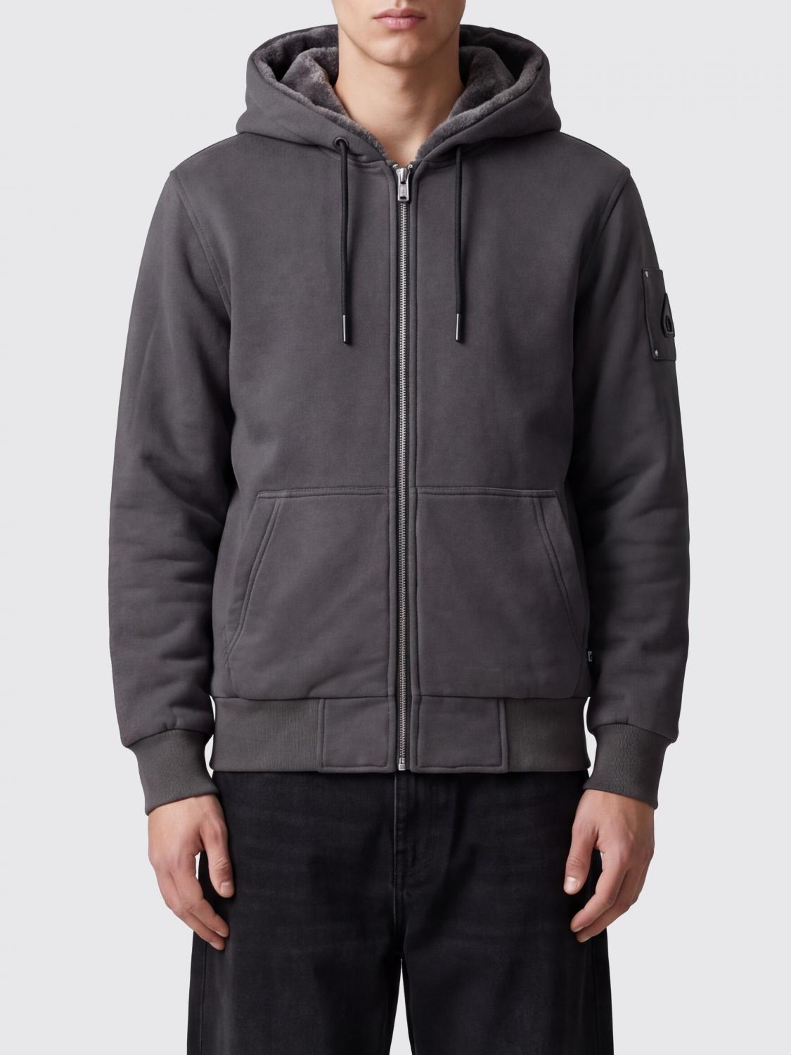 Moose Knuckles Cotton-Blend Hooded Zip-Up Sweatshirt with Kangaroo Pocket
