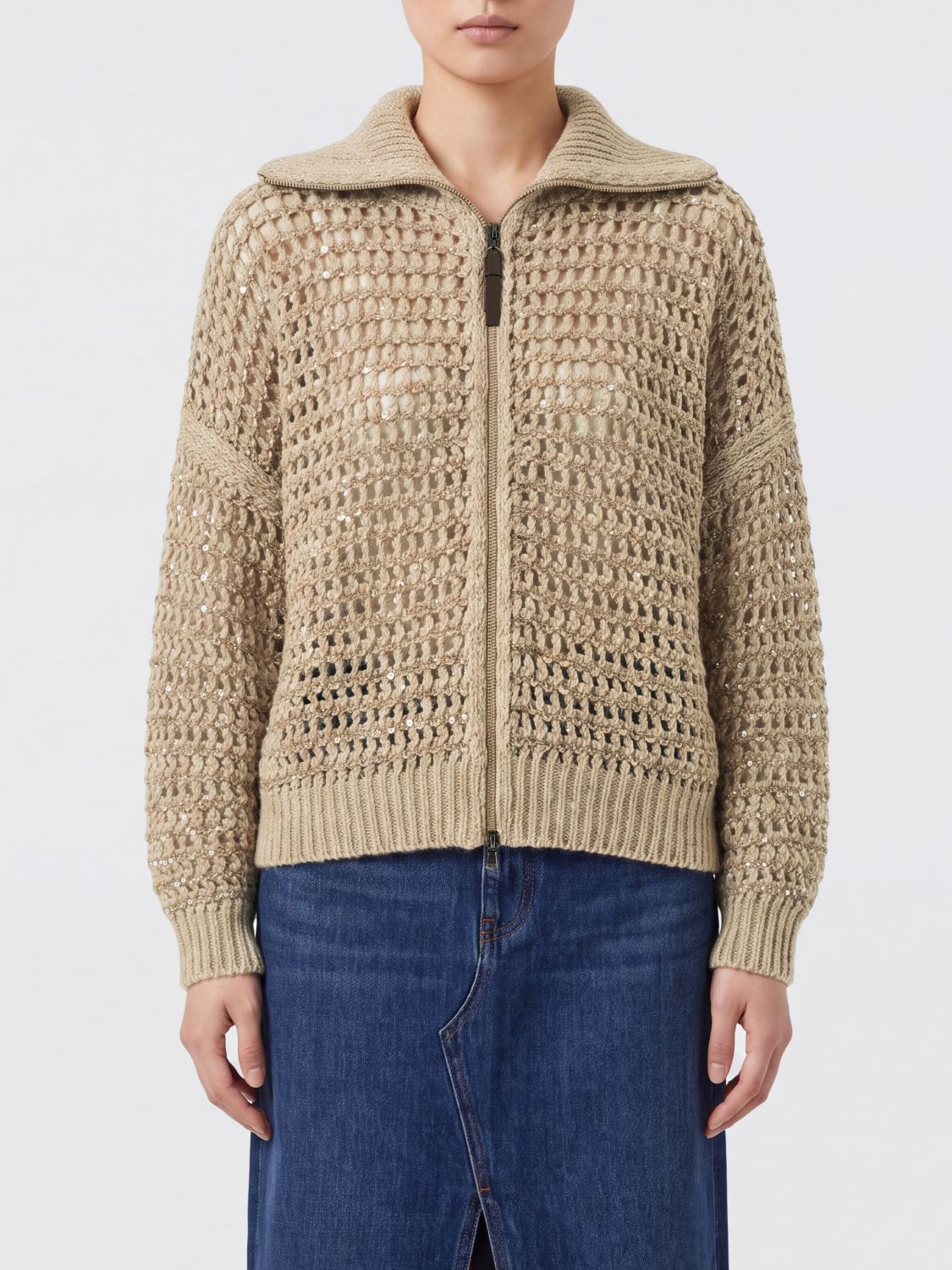 BRUNELLO CUCINELLI Sweater Woman color Beige
