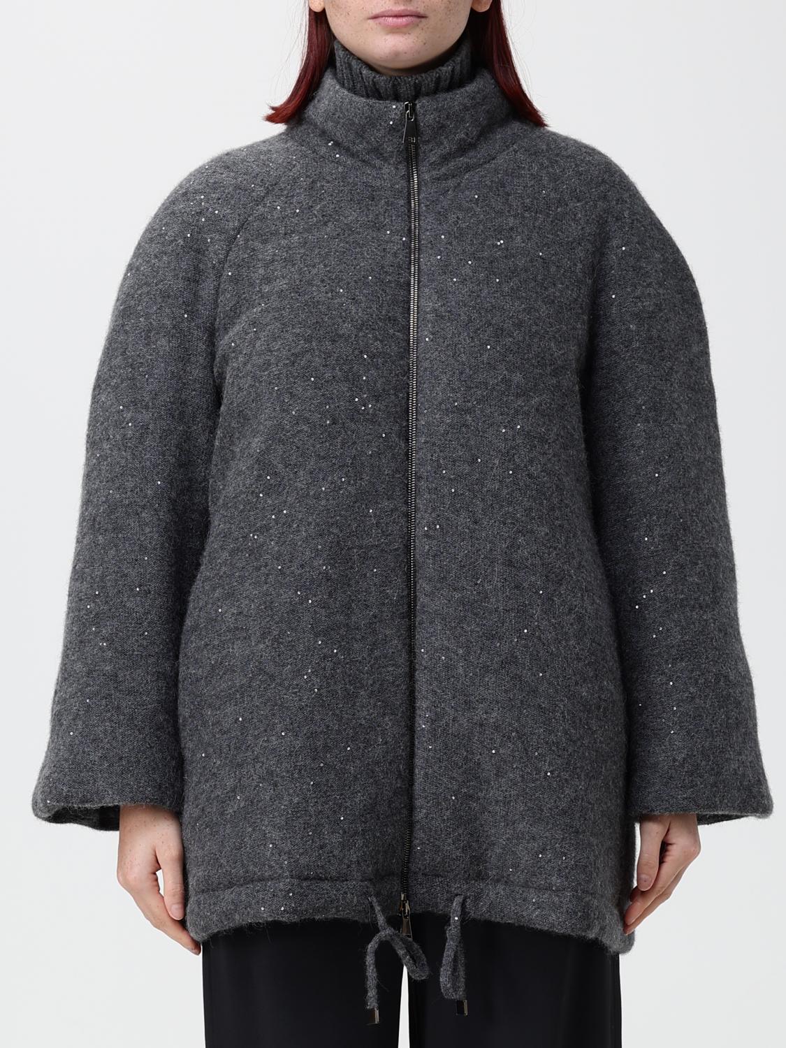 FABIANA FILIPPI Jacke aus Wolle, Seide und Kaschmir mit Pailletten und Reißverschluss