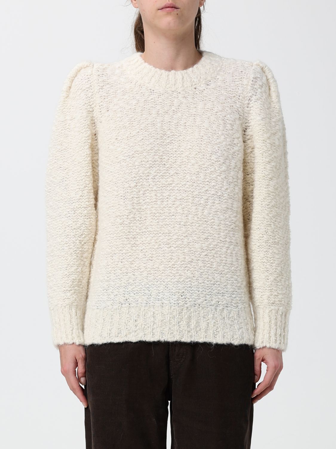 ISABEL MARANT Pullover aus reiner Schurwolle mit gerafften Schultern