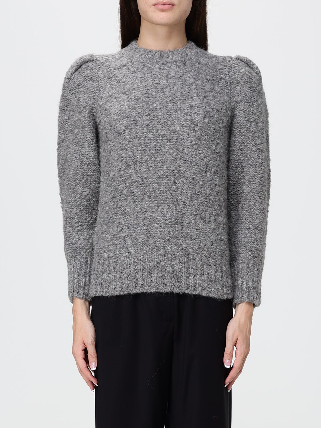 ISABEL MARANT Pullover aus reiner Schurwolle mit gerafften Schultern